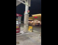 Guy at gas station asks for friends banana high pitched voice 
