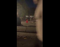 Guy dance at park during 4/20 celebration