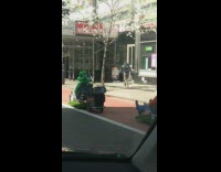 Mario leprechaun ride carts down street 
