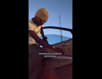 Man shows his old car problems 