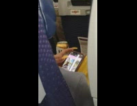 Girl uses editing app airplane yellow nails