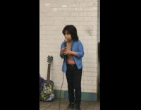 Little Shirtless Kid Sings Don't Stop Believing In Subway