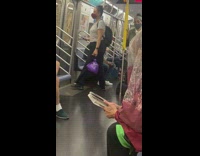 Collab winy - Guy red clear poncho jacket newspaper subway 