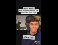 When I was nine broke a vase 