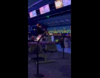 Woman photo and video shoot bowling alley Part 2