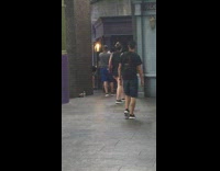 Woman jumps for picture Harry Potter world