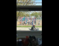 Collab BitchMP - Guy revs motorcycle for kids at playground 