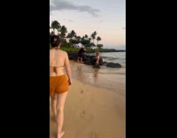 Collab IITW - Woman bikini beach photoshoot with light equipment