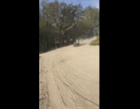 Guy falls off green dirt bike fail 
