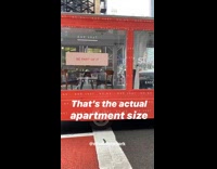 Truck advertises apartment in actual size