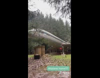 Girl meets and stays in airplane home 