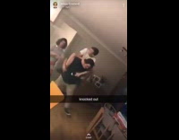 Drunk guy gets a piggyback ride from friend and jumps, friend drops him on his face and shoulder