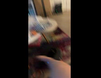 Cat scared when placed on roomba 