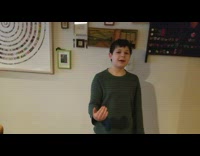 Kid imitate car alarm noise stopped by keys