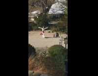 Lady spins and twirls for photo 