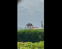 3 Friends twerk together on top of yacht 