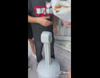 Girl falls through wood floor drops fries