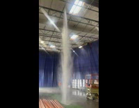 Water sprinkler damaged with strong water spill