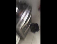 Person tosses fries in air fryer but handle breaks and fries fall