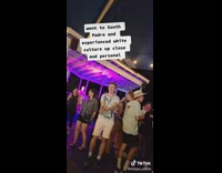 People dance to someone singing ignition karaoke  