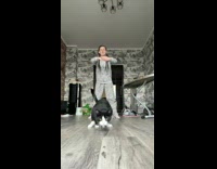 Collab BitchMP - Cat jumps through girls arms