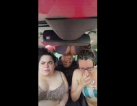 Girls in car lip sync vampire diaries scene 