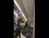 Anti mask subway riders asks where is the mask gestapo