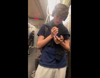 Guy pick nose eat booger on subway