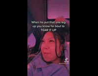 When he put that one leg up you now hes about to tear it up 