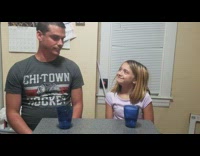 Girl copies follows dads movements bet fail 