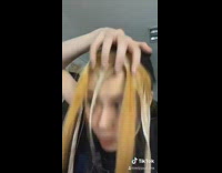 Collab BitchIG2 - Girl transition hair transformation dye blonde black 