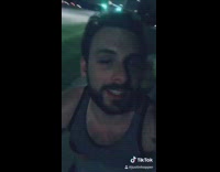 Drunk guy rollerblades home after night out and falls on sidewalk