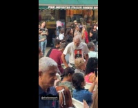 Old man dances at San Gennaro Feast