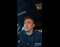 Guy in car pretends to be upset 
