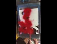 Guy spray paint stencils iron man art