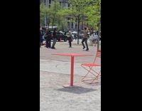 Man music video shoot at the park