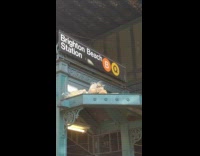 Bread left on Brighton subway station entrance 