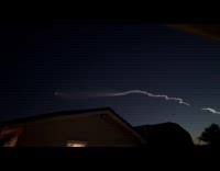 Submitter shows light trail on night sky