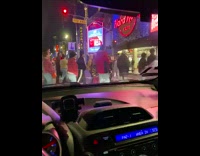 Hard rock cafe crosswalk photo night