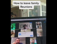 Guy family zoom meeting connecting screen laptop 