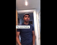 The worst feeling guy steps in water 