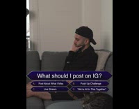 Guy thinks about what to post on IG
