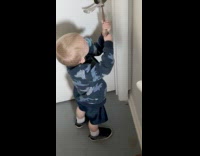 Baby Opens Locked Door Handle with Butter Knife