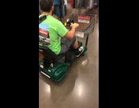 MUSIC Green Shirt Broken Arm Rides Mobility Scooter