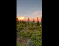 Stunning sunset view from a mountain hike