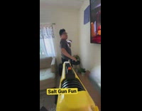Man Scares Friends with Salt Gun and Shoots