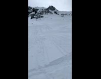 Guy attempts backflip lands face first snow 
