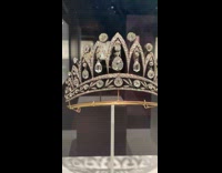 Real diamond crown tiara on display