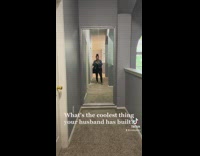 Collab Kale Salad IG - Husband builds secret mirror door room