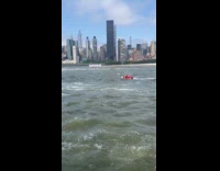 Guy spotted rides customized car jet ski